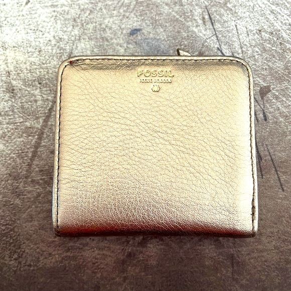 Fossil Sydney Bifold womens wallet - Gold leather - Picture 1 of 9